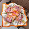 Spring and summer new Korean fashion sweet polka dot simulation silk small square scarf women's thin sunscreen silk scarf decorative small scarf