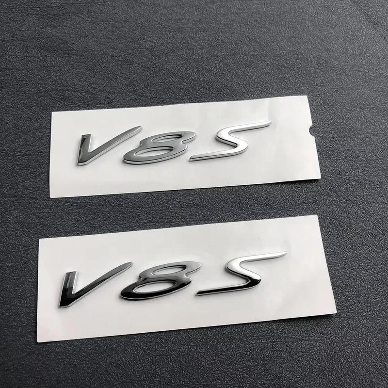 2Pcs V8S Badge Logo Emblem Sport Car Gloss Black V8 Sticker