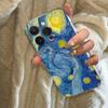 Звездный чехол в стиле Ван Гога для iPhone 17 Air 16 15 14 13 12 11 Pro Max Plus Mini Xs 8 7 Мягкий прозрачный чехол Fundas Аксессуар
