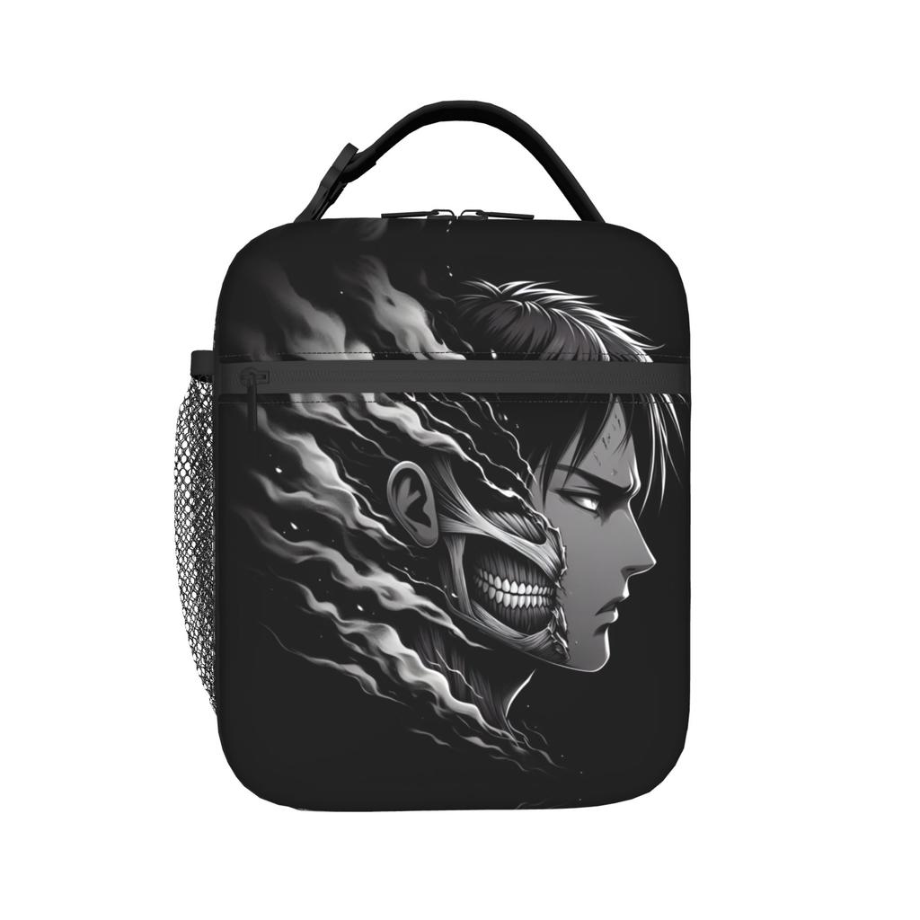 Custom Attack On Titans Insulated Lunch Bag for Women Men Resuable Manga Cooler Thermal Lunch Box Beach Camping Travel