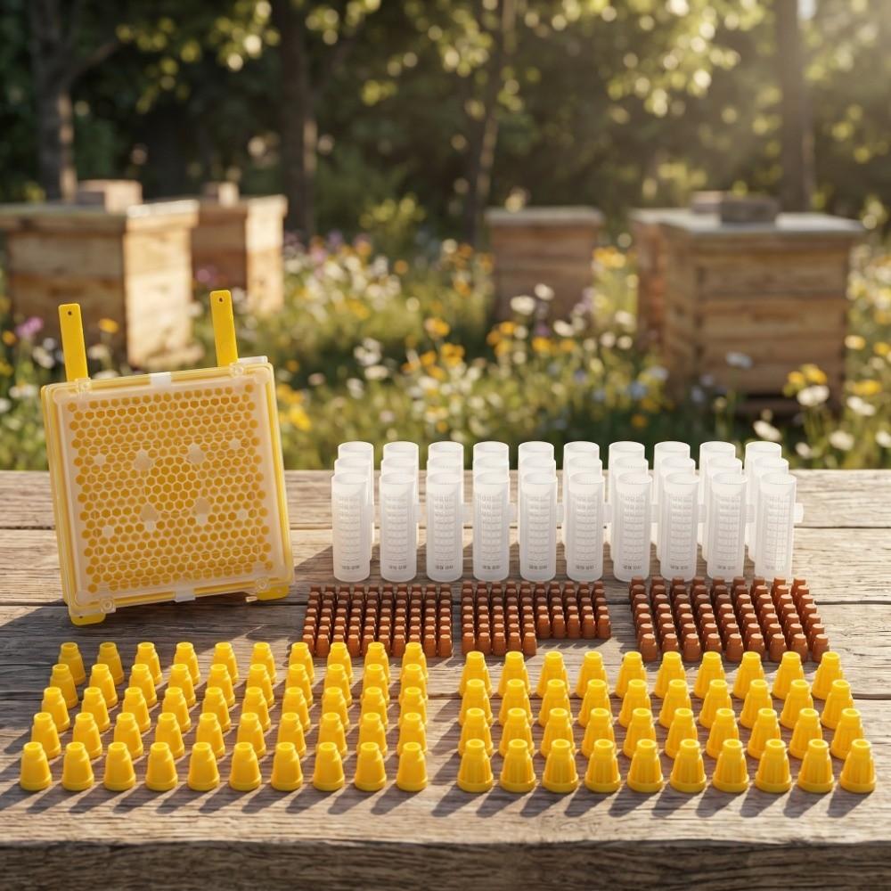 251Pcs Reliable Queen Cell Protective Cover Convenient Full Bee Breeding Set Beekeeping