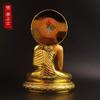 Golden Ornament of Buddha Shakyamuni, Buddha Statue, Buddhist Tathagata Buddhism, Resin Handicraft, Small Home Decor