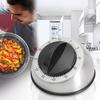 Creative Magnetic Stainless Steel Timer Mechanical Digital Kitchen Timer Cooking Study Fitness Countdown 60 Minutes Alarm Clock