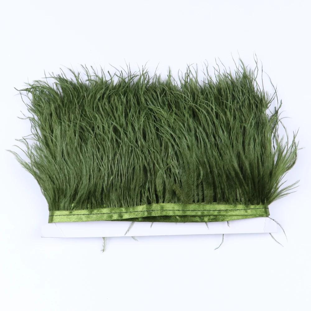 Перо1 метр Натуральные страусиные перья Отделка Лента 6-15 см для Юбки DIY Одежды Черный Белый Страусиные перья Свадебное Украшение