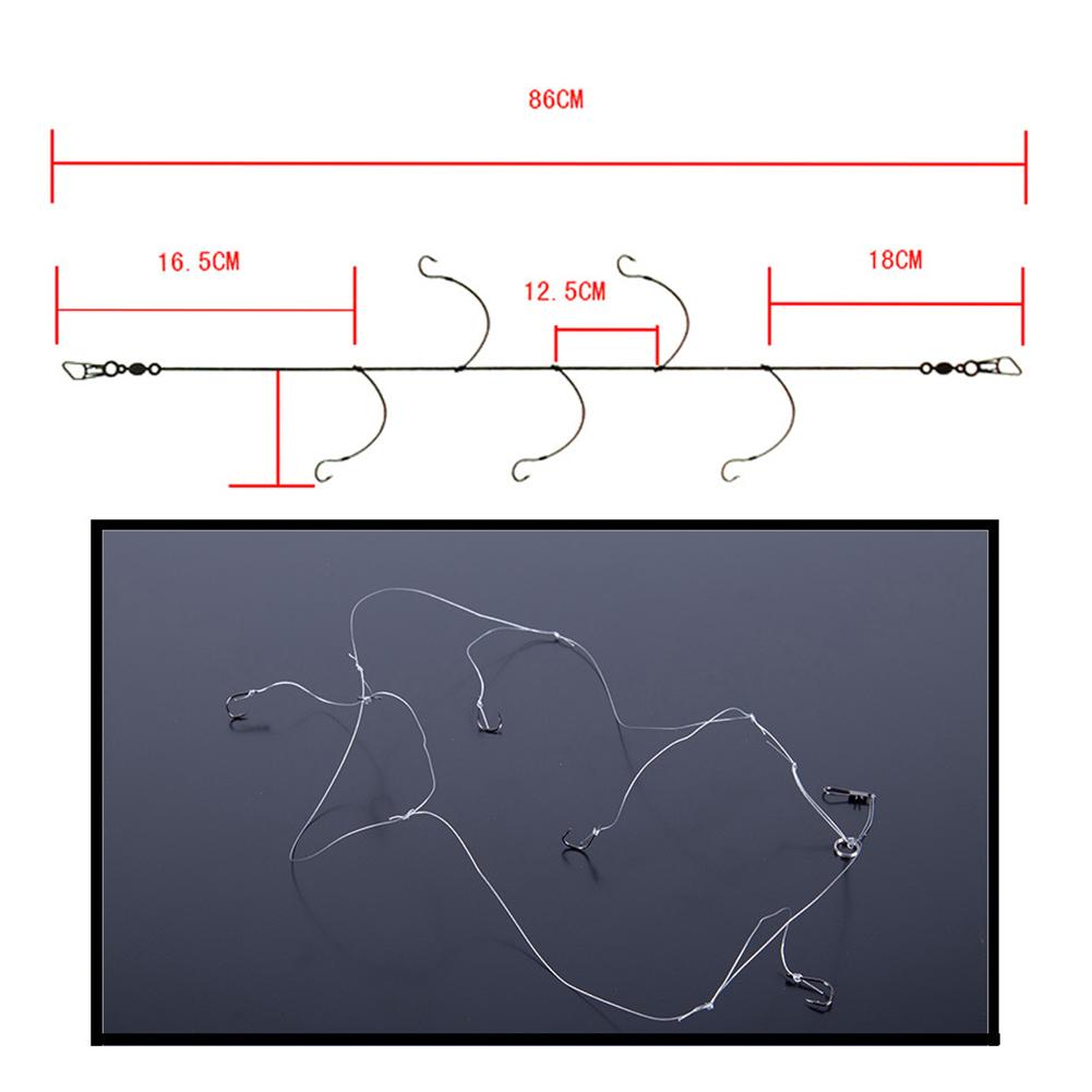 5 Pcs/set 5#-10# Fishing Hooks Winding Bite Line Barbed Sea Fishing Hooks Fishing Lure Parts