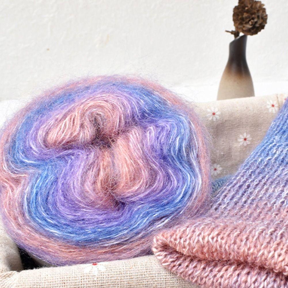 250М Юбочное кружево Радужная мохеровая пряжа Весна/Лето Ручного вязания Мягкая пряжа Сделай сам