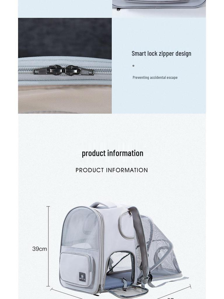Расширяемый рюкзак для кошек и собак: Портативная, складная, вместительная переноска для питомцев