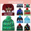 Cozy Knitted Beanie Xmas Hat With Led Lights For Winter Warmth And Festive Cheer