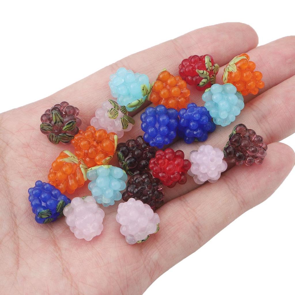 Mini Czech Glass Grape Pendant for DIY Beading – Perfect for Necklaces, Bracelets, Hairpins, and Ornaments