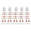 65Pcs Plasma Cutting Consumables Ceramic Copper Plasma Cutter Tips Kit for Stahlwerk CT312 CUT50