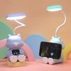 Милая мультяшная USB-зарядка, маленькая настольная лампа, для студентов, для учебы, чтения, светодиодная, бережная к глазам, настольная лампа, лампа для спальни, прикроватная лампа, ночник