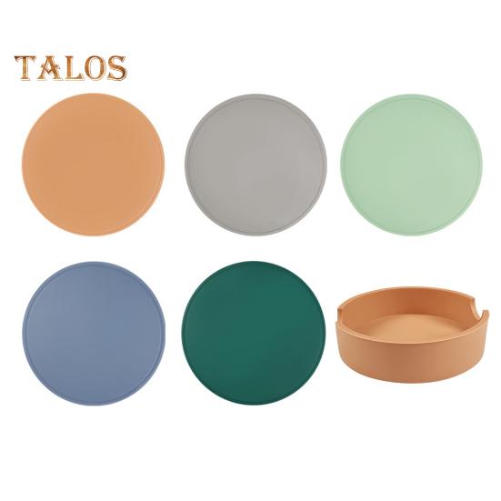 5 шт. силиконовых подставок с держателем, нескользящий коврик под чашку для напитков, утолщенные впитывающие коврики для горячих или холодных напитков, защита мебели, термостойкие