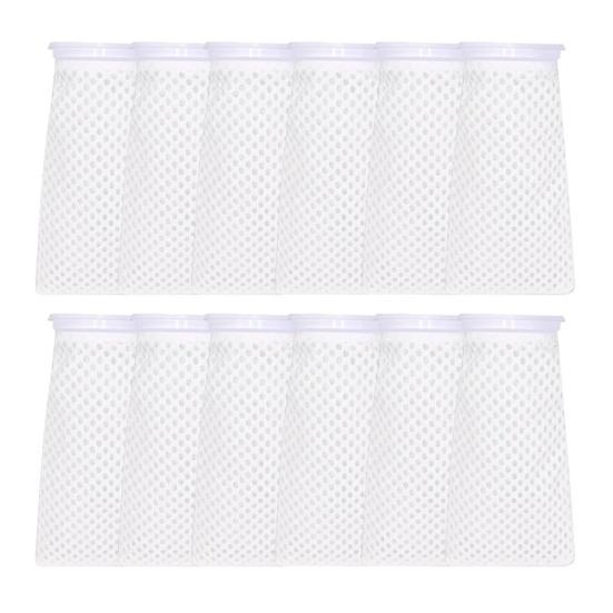 6/12 шт. 4-дюймовые 150-микронные фильтрующие носки многоразового использования с 3D-сотовым дизайном для аквариумных фильтров для пресноводных соленых аквариумов, прудов, отстойников, переливов