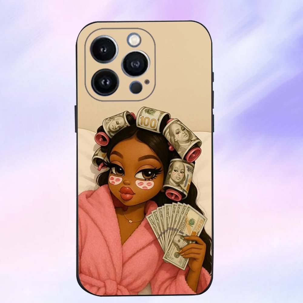 Fashion B-Bratz D-Doll Phone Case For iPhone 16,15,14,13,12,11 Plus,Pro Max,XS,X,XR,SE,Mini,8,7,Soft Silicone Black Cover