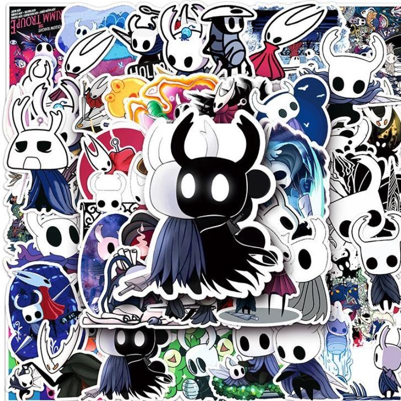 50/100Pcs Hollow Knight Game Graffiti Stickers Diy Decoration For Mobile Phones, Notebooks, Water Bottles, Greeting Cards Gifts