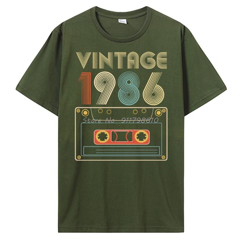 Новая мужская футболка Винтаж 1985 1986 1987 1988 1989 Футболка Женская футболка Мужские хлопковые футболки Хип-хоп Харадзюку Уличная одежда