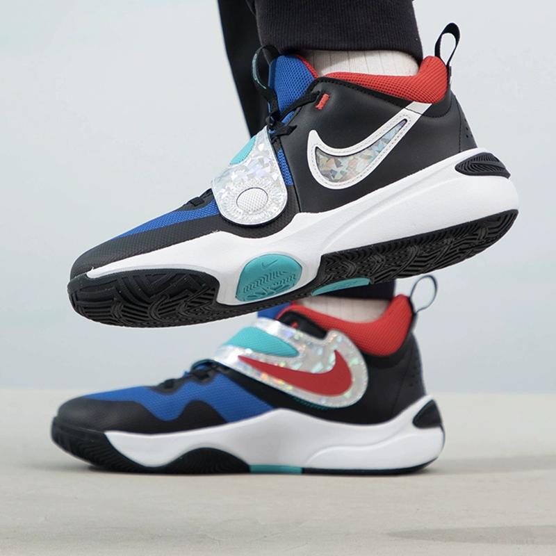 Nike Team Hustle D11 SE GS All-Star Kids Sneakers Black Game-Royal University-Red FJ1390-001