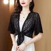 WTEMPO Женские повседневные однотонные кружевные солнцезащитные шали пальто весна-лето повседневные универсальные тонкие дышащие кардиганы