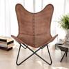 Handmade Leather Butterfly Chair Leather Accent Chair Living Room Chair