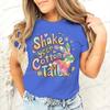 Shake Your Cotton Tail Graphic T Shirts Women Glitter Easter Bunny Short Sleeve Tshirt Happy Easter Gift Colorful Casual Tops