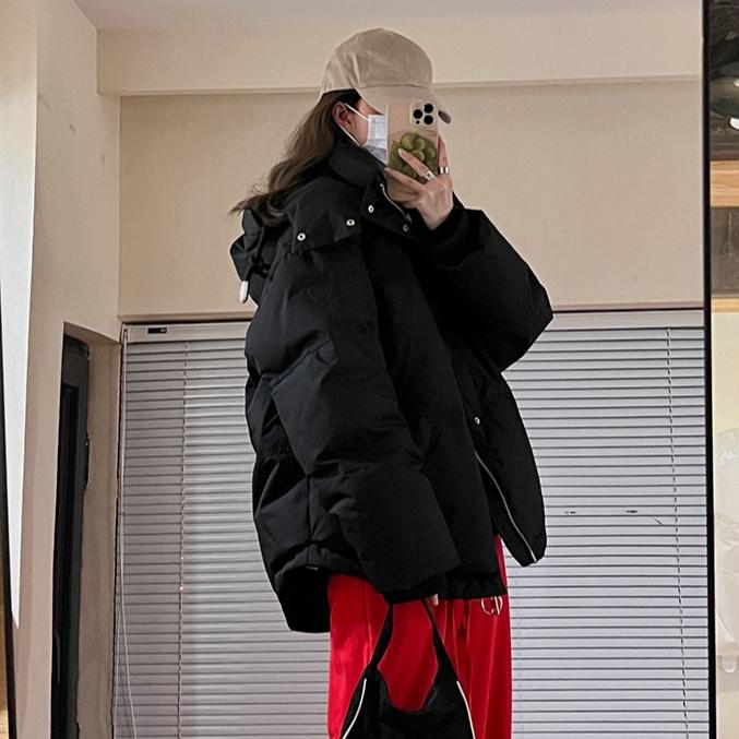 Gery пуховик хлопковый женский с капюшоном парки зимнее стеганое пальто толстый теплый вышитый Love свободный пуховик женская зимняя верхняя одежда