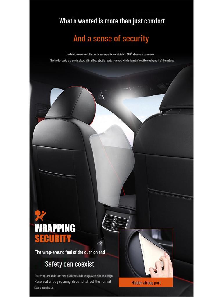 Hyundai Elantra Leather Car Seat Cushion - Perforated, All-Season, 5-Seat Compatible