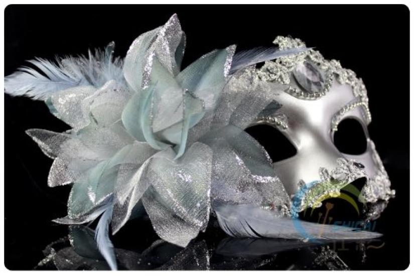 Маска в венецианском стиле золото серебро 121 &