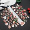 Set of 50 Christmas Oil Drop Pendants: Cute Santa, Snowman, Tree DIY Jewelry Accessories