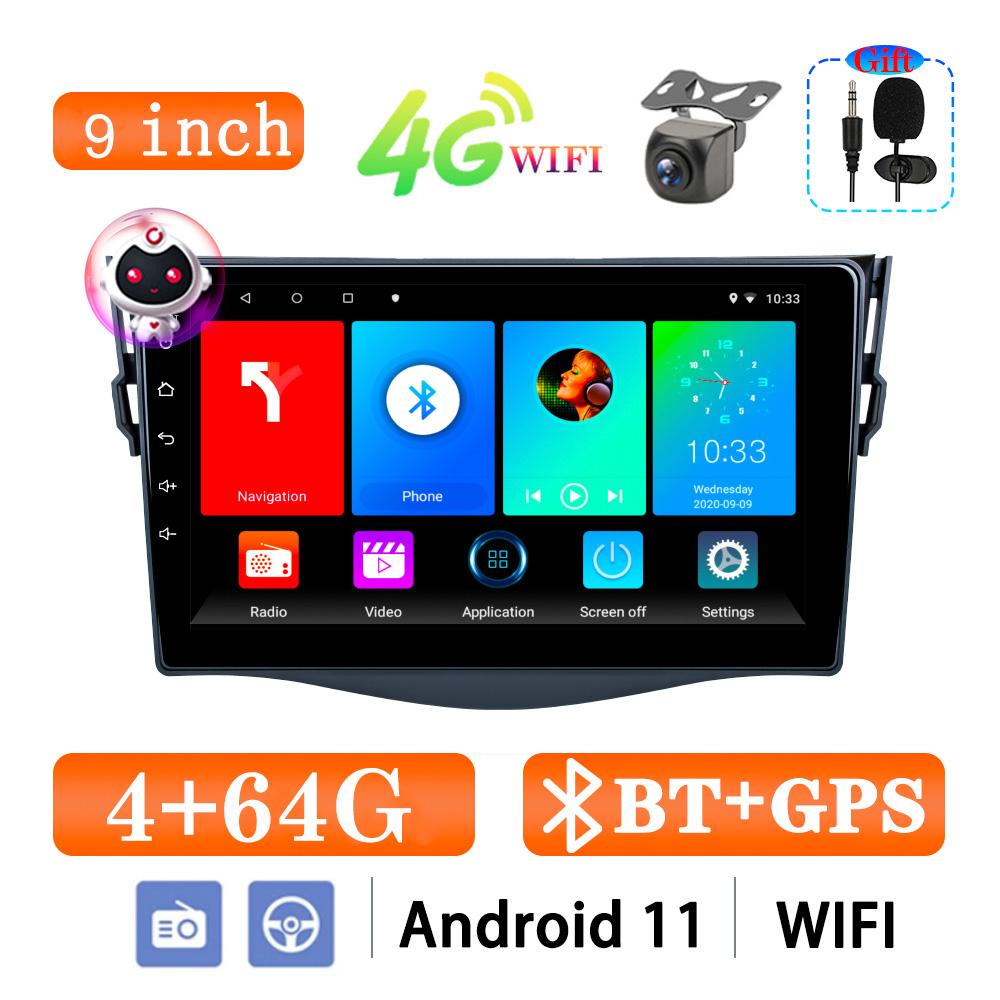 Reakosound 2 Din Android 11 автомобильный радиоприемник мультимедийный видеоплеер для Toyota RAV4 2005-2013 GPS-навигация Carplay FM BT стерео