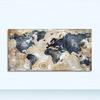 Posters and Prints Scandinavian Cuadros Wall Art Picture for Living Room Vintage World Map Watercolor Oil Painting On Canvas