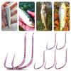30pcs 6# 7# 8# 9# 10# Light Pink Tools Titanium Alloy Fishhook Horn Tooth Carp Black Pit Sports