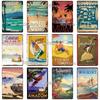 [MyPlate] SUMMER Vintage Metal Sign Tin Sign Wall Decor For Bar Beach Plaque Pub Club Poster Wall Decor Hawaii/California/Miami