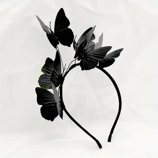 Women Headband Colorful Butterflies Decor Bridal Hair Band Parties Cosplay Halloween Hair Accessories