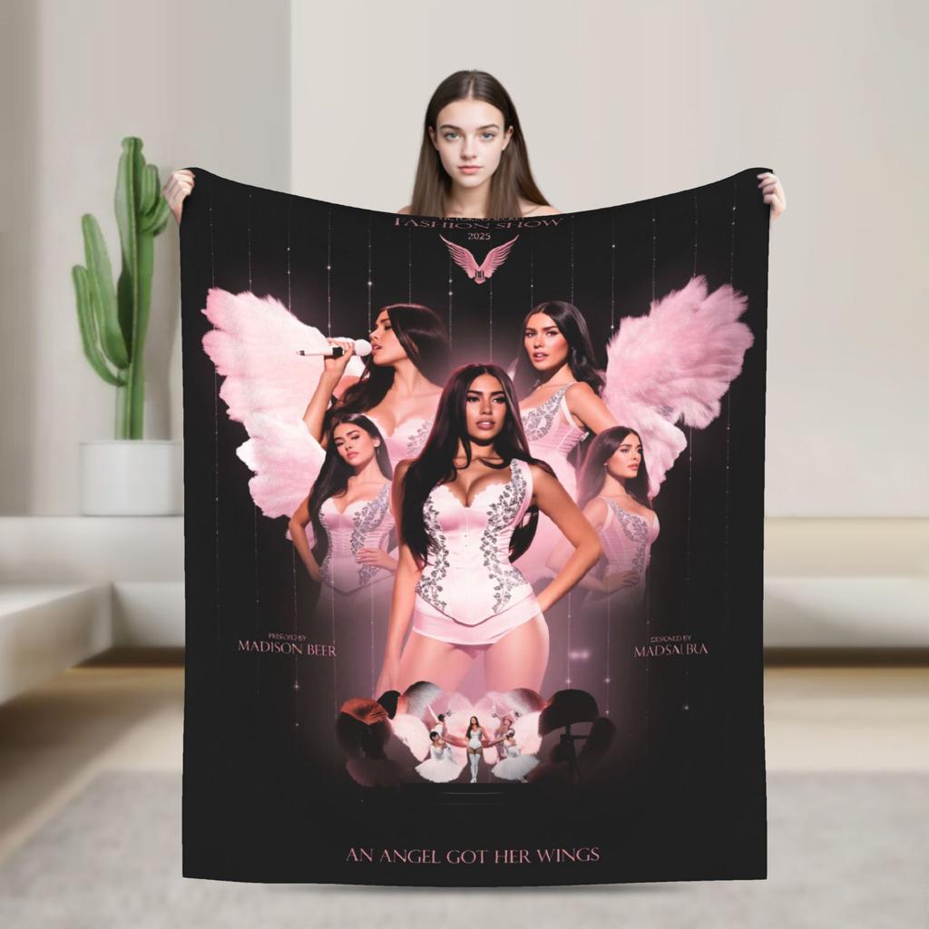Beautiful Madisons Blanket Winter  Warm Cozy Throw Blanket For Adults Outdoor Flannel Bedspread Bed Cover