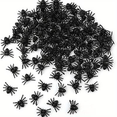 100 шт./ 50 шт. Реалистичный паук Хэллоуин Рождественское украшение, Пластиковый мини-паук Черный Реалистичный Страшный паук Розыгрыш Хэллоуин