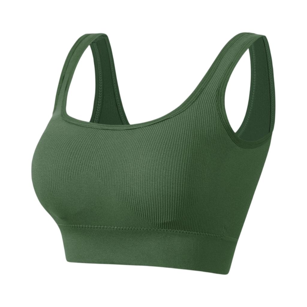 Women's Y Back Sports Bra - Padded Low Impact Spaghetti Thin Strap Workout Yoga Top