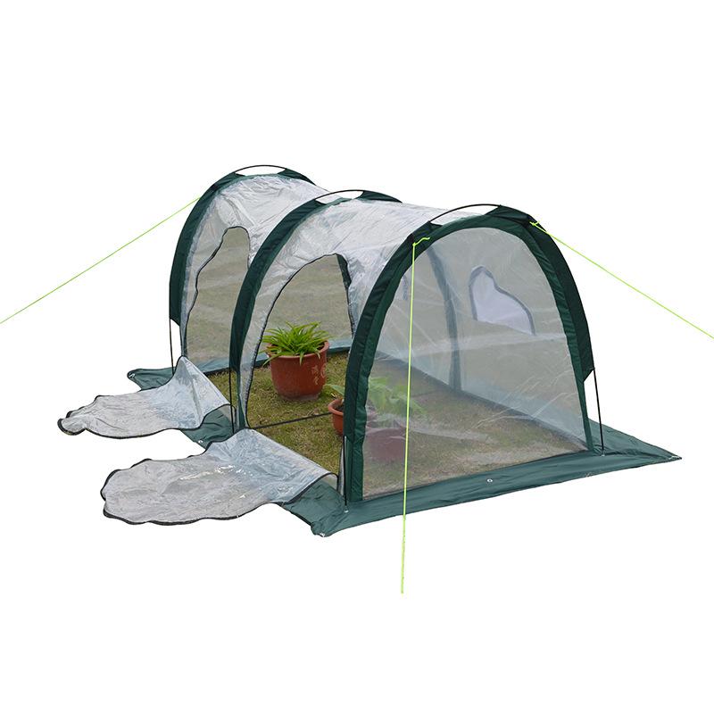 2m PE Garden Insulation Tunnel: Movable, Rainproof, Breathable Greenhouse for Plants and Succulents.