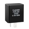 Weasch Automatic Electronic Turn Signal Flasher Relay 12VDC 0.1W-150W 2 Pin LED Turn Signal/Motorcycle