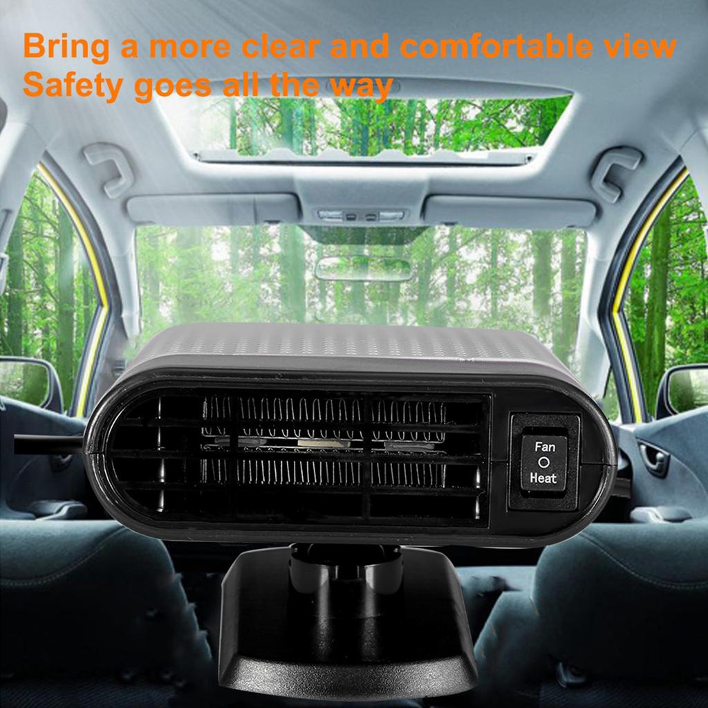 Car 12V Portable Electric Window Heater Heating Dryer Fan Defroster Demister (Red)