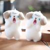 Adorable Plush Screaming Dog Keychain Soft Stuffed Animal Bag Charm