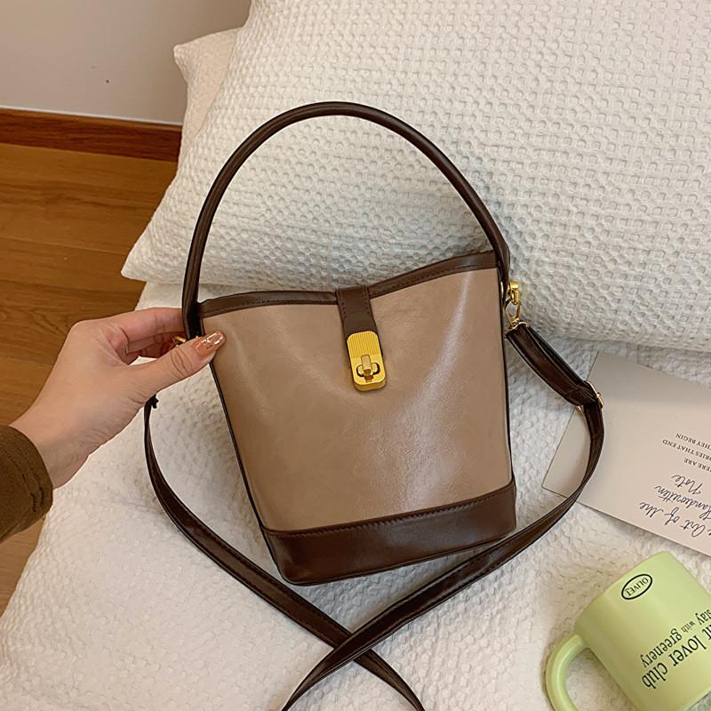 Модная женская сумка через плечо 2023 Новая Ретро Простая Сумка Кроссбоди Повседневный Уличный Стиль Трендовая Сумка-Ведро