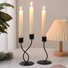 Taper Candle Holder Metal Curved Candle Holder Table Centerpiece Tapered Pillar Candles Holder for