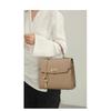 New Solid Color Fashion Business Lychee Pattern Lock Buckle Commuter Retro Versatile Shoulder Bag Handbag