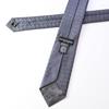 Мужской галстук Emporio Armani, серый, ширина 7,5 см, 100% шелк, узор с орлом и клеткой, 340075 2R612 00041, СДЕЛАНО В ИТАЛИИ [Б/У]