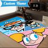Custom Name Magical Star Crown Adventure Rug for Living Room, Game Rooms, Office, Bedroom, Floor Mat Playful Design, fan gifts Christmas decor