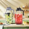 Glass Pitchers with Lid Set of 2 64OZ LeakProof Airtight Mason Jars Wide Mouth Water Jugs for Cold Brew Coffee Iced Tea Milk Fo
