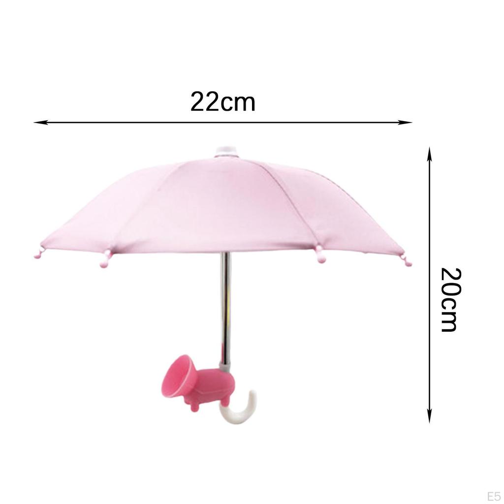 Mobile Phone Umbrella Stand, with Suction Cup Mount Durable Material Adjustable Outdoor Lightweight