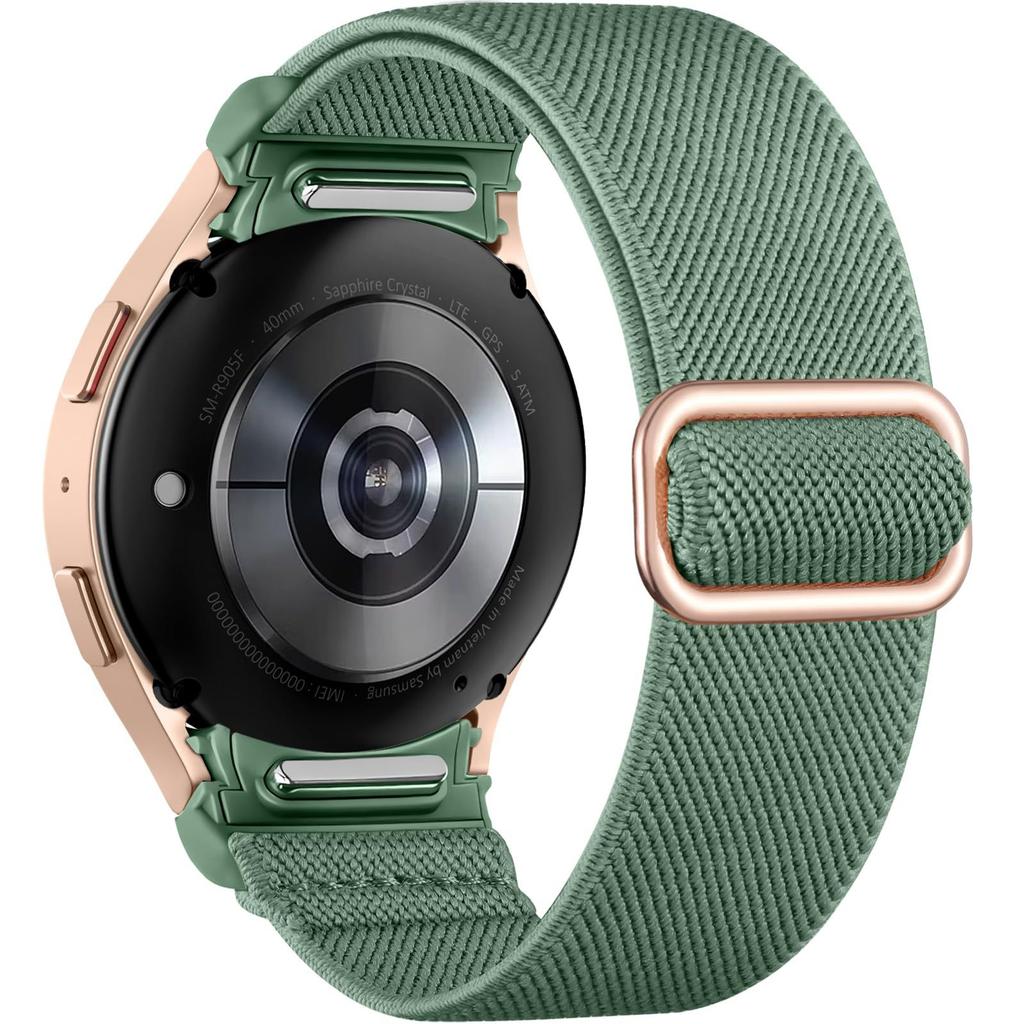 Ремешок без зазоров для Samsung Galaxy Watch 7 6 5 4 40мм 44мм/5 pro 45мм Эластичный нейлоновый браслет Ремешок для Galaxy watch 6 classic 47мм 43мм