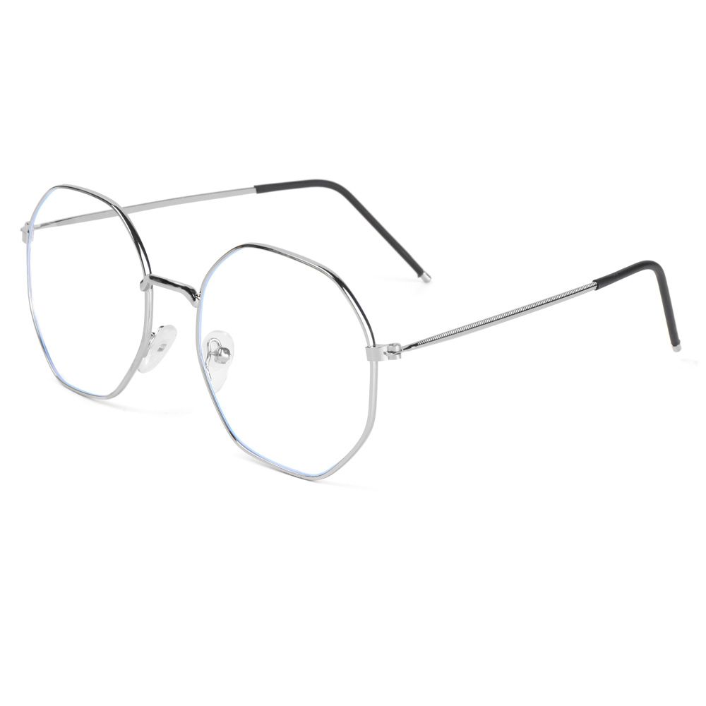 Computer Portable Polygon Eye Protection Metal Glasses Ultra Light Frame Anti-Blue Light Eyeglasses