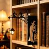 Gothic Iron Witch Bookshelf Lamp Black Metal Mini Shelf Lamp  Gift for Book Lovers